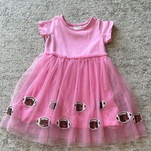 Pink Tulle Dress with Football Accents- sweet Wink 3T